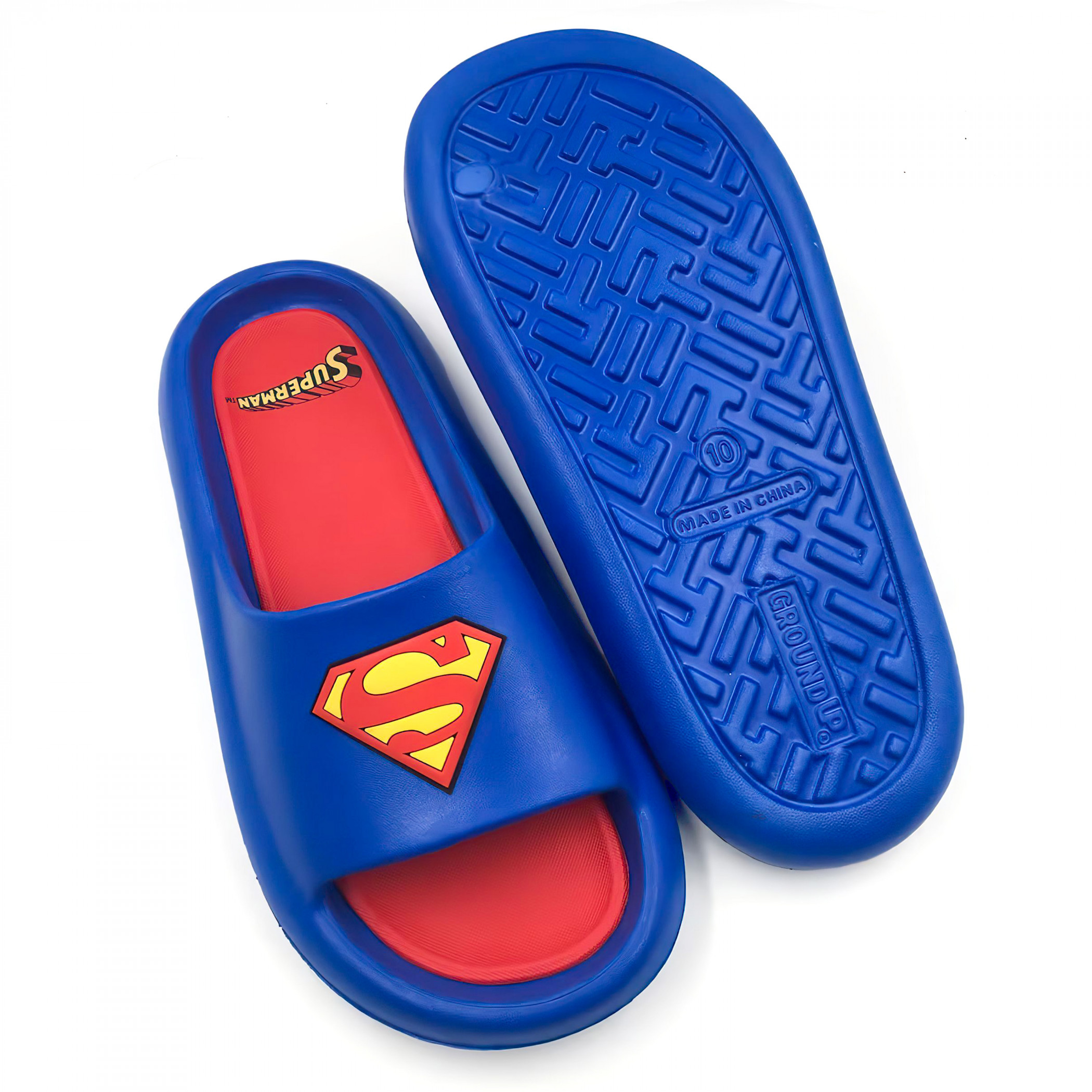 Superman Logo Men's Cloud Comfort Foam Slide Sandals